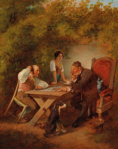 Jugadores de dominó de Friedrich Ludwig Christian Sturm